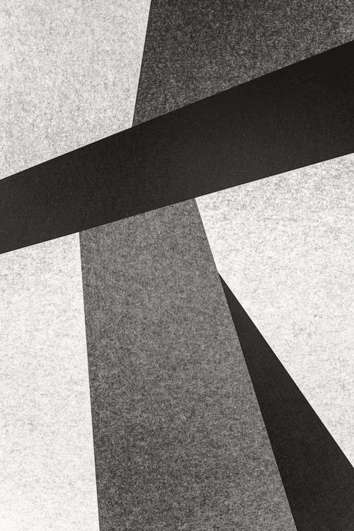 Abstract black and white geometric design with angular shapes